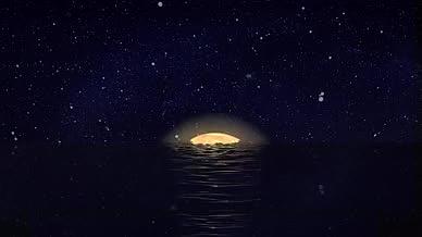 唯美意境海上生明月诗词思乡情背景视频的预览图
